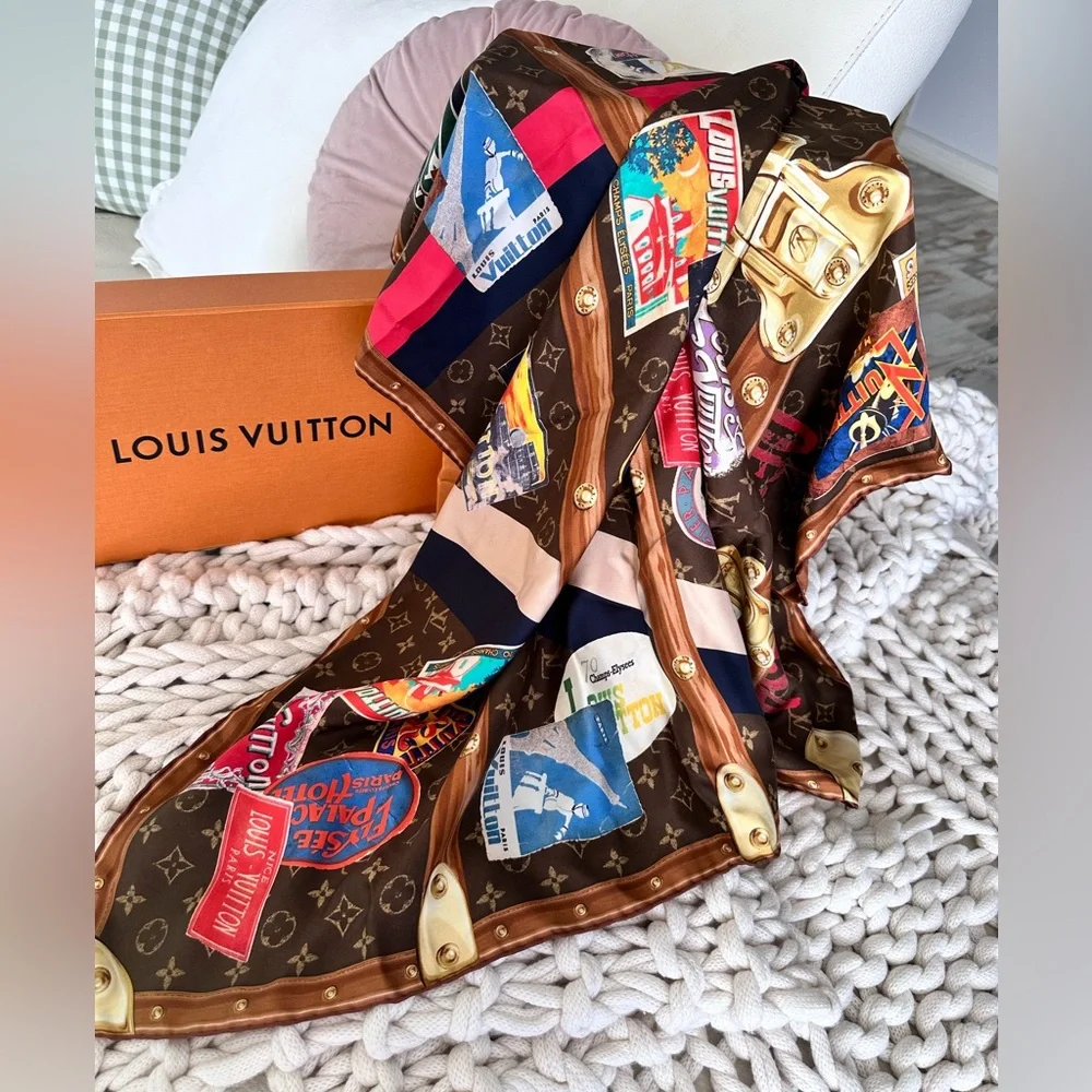 🎄Louis Vuitton flight ✈️ mode scarves sold out everywhere limited edition new - Picture 10 of 11